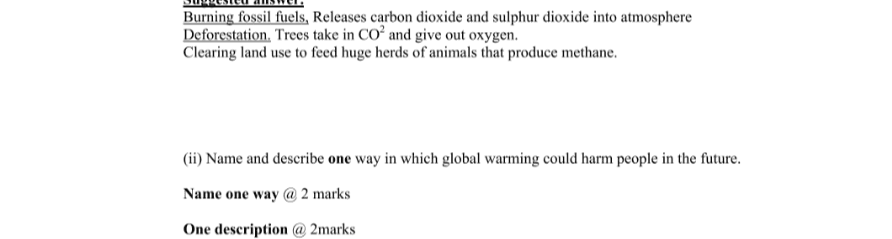 Marking Scheme Part 1