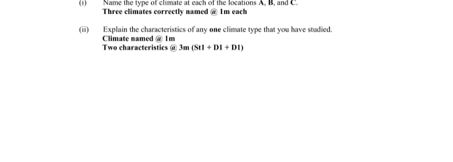 Marking Scheme Part 1