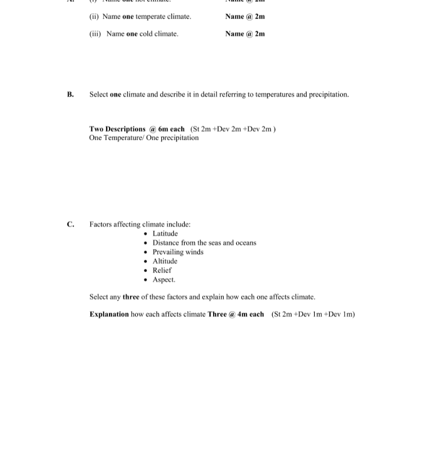 Marking Scheme Part 1