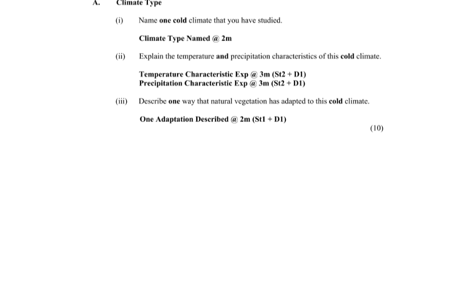 Marking Scheme Part 1