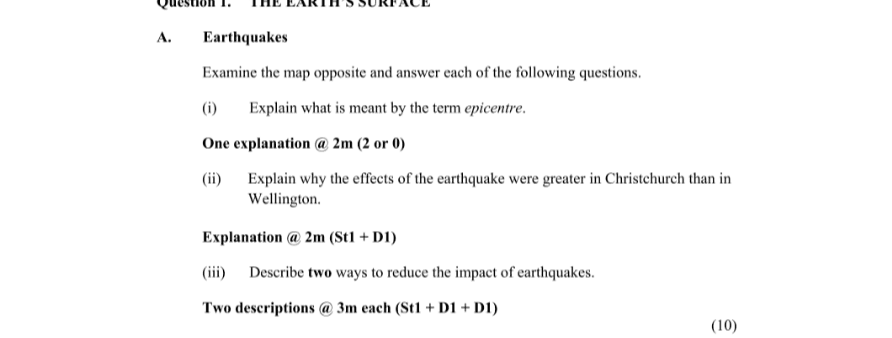 Marking Scheme Part 1