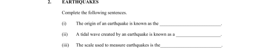 Question 2012 - 2 Part 1