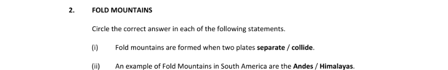 Question 2018 - 2 Part 1