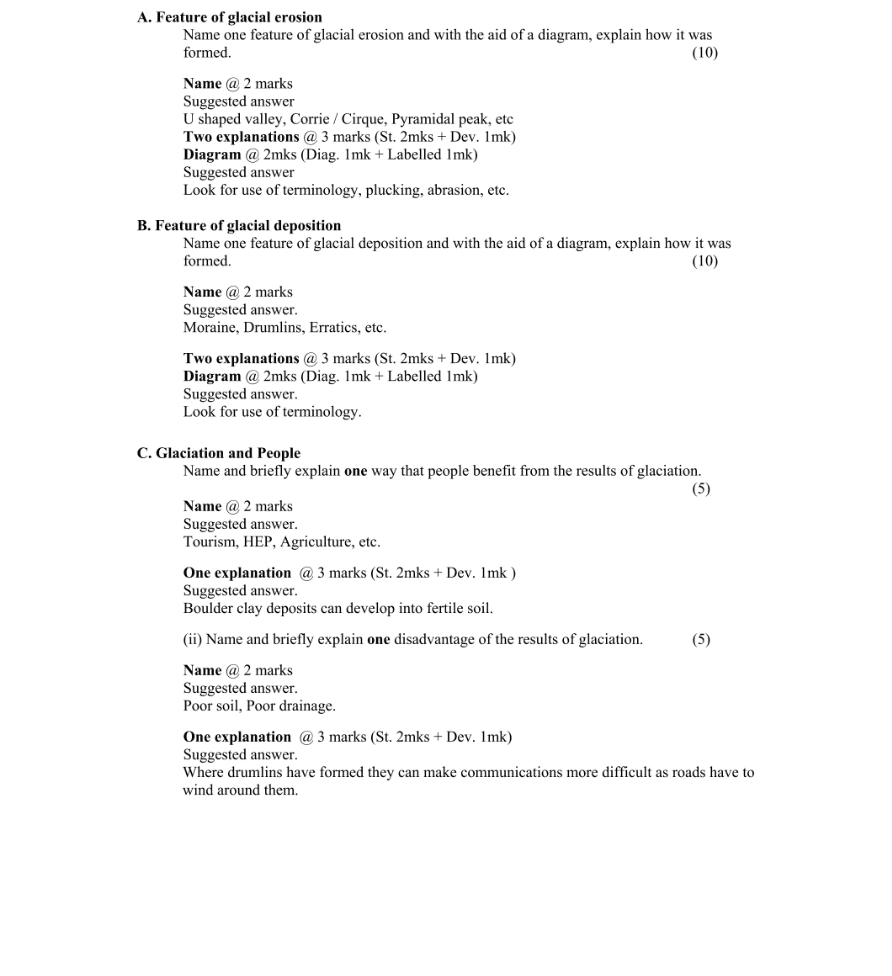 Marking Scheme Part 1
