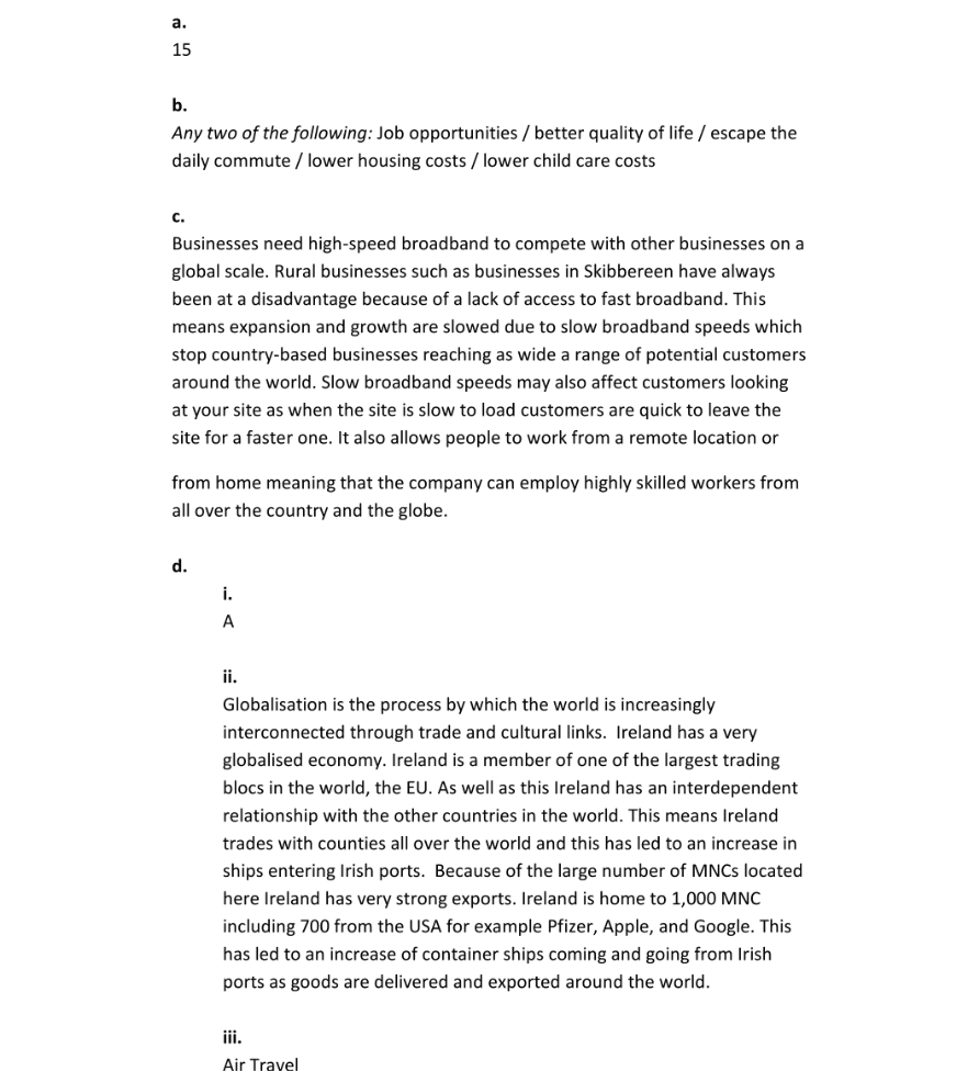 Marking Scheme Part 1