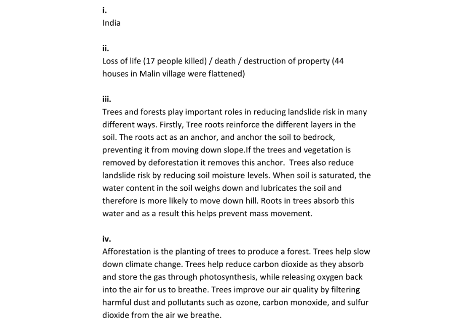 Marking Scheme Part 1