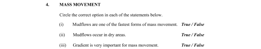 Question 2012 - 4 Part 1