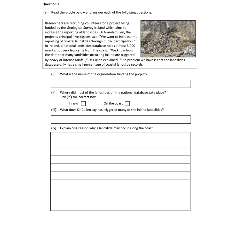 Question 2024 - 3 Part 1