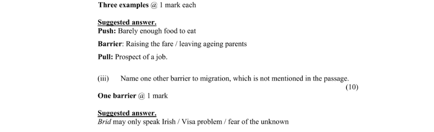 Marking Scheme Part 1