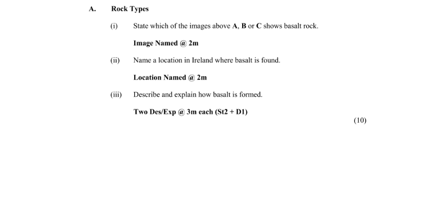 Marking Scheme Part 1