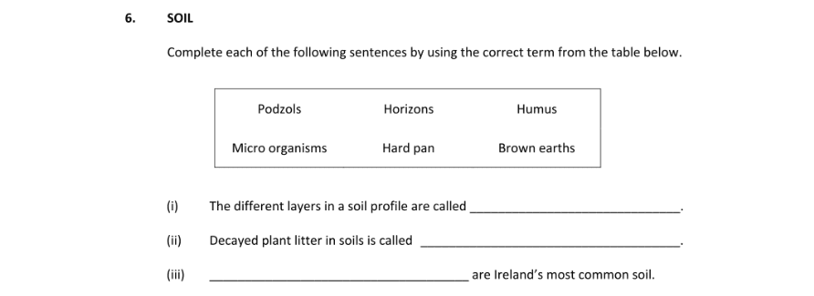 Question 2018 - 6 Part 1