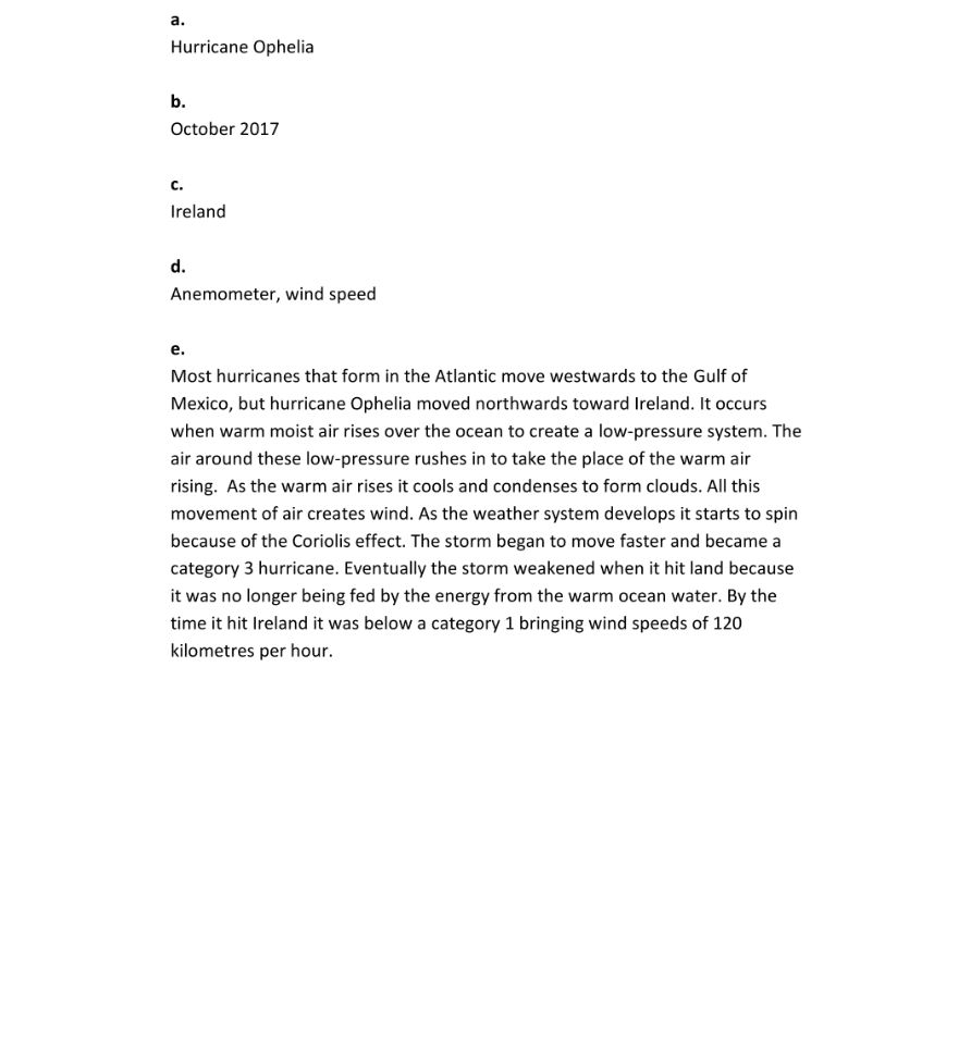 Marking Scheme Part 1