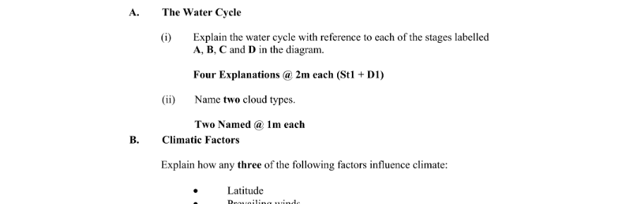 Marking Scheme Part 1