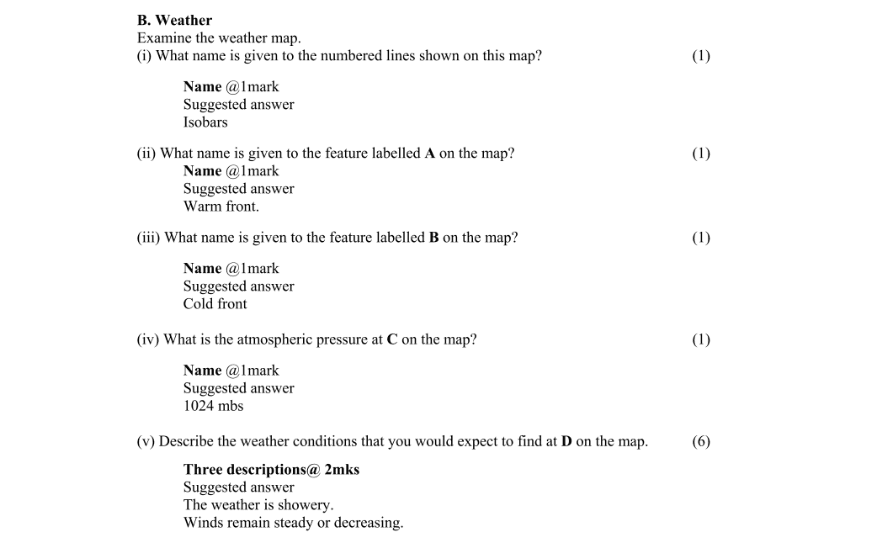 Marking Scheme Part 1