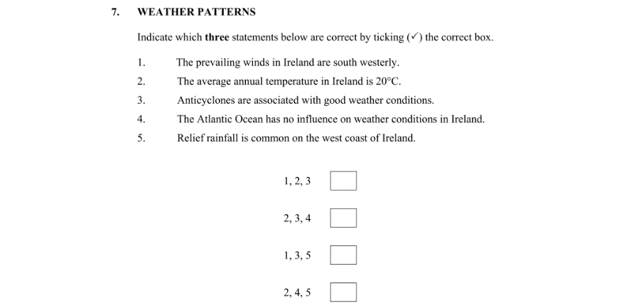 Question 2012 - 7 Part 1