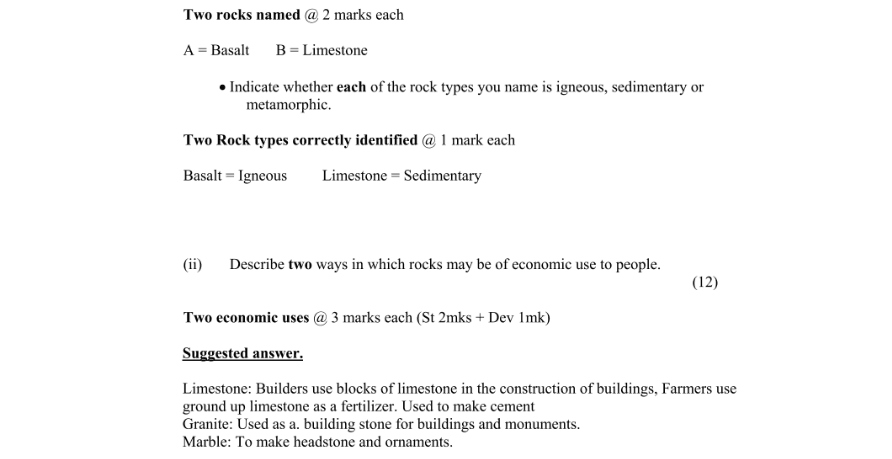 Marking Scheme Part 1