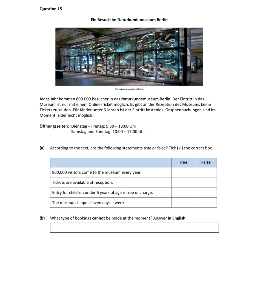 Question 2024 - 15 Part 1