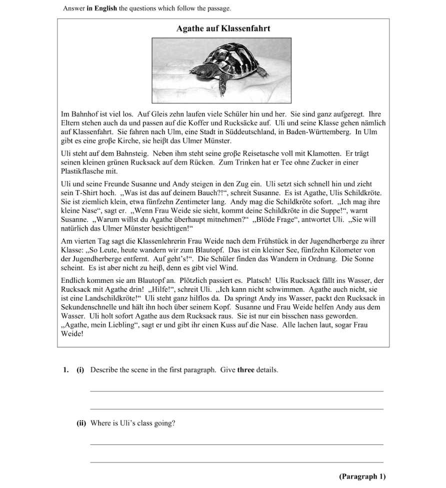 Question 2013 - G Part 1