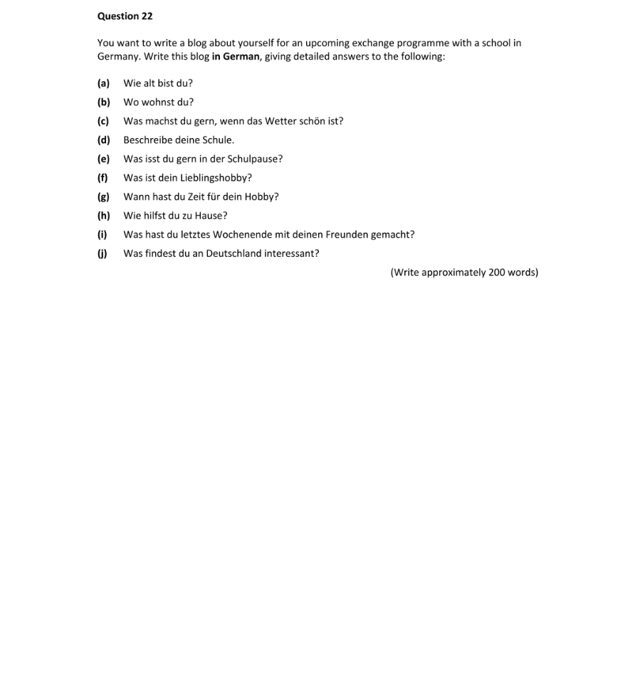Question 2024 - 22 Part 1
