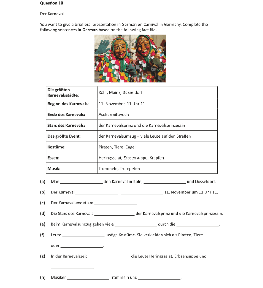 Question 2021 - 18 Part 1