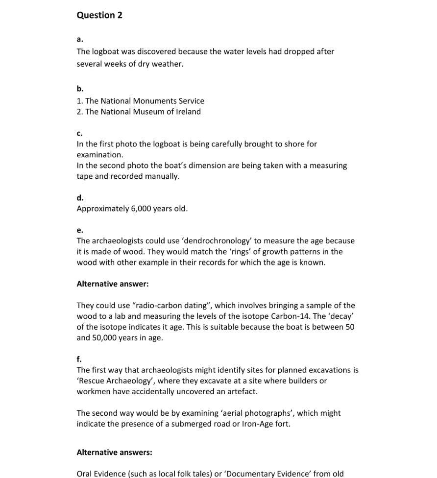 Marking Scheme Part 1