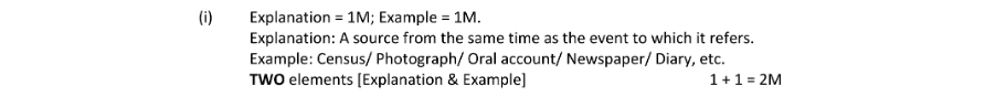 Marking Scheme Part 1