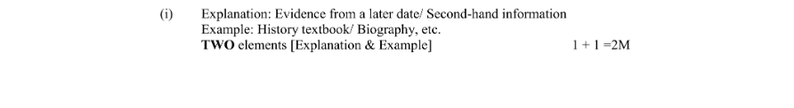 Marking Scheme Part 1