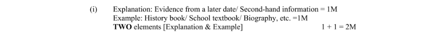 Marking Scheme Part 1