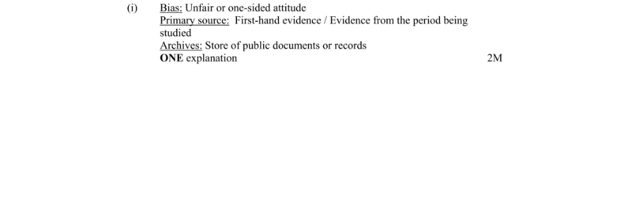 Marking Scheme Part 1