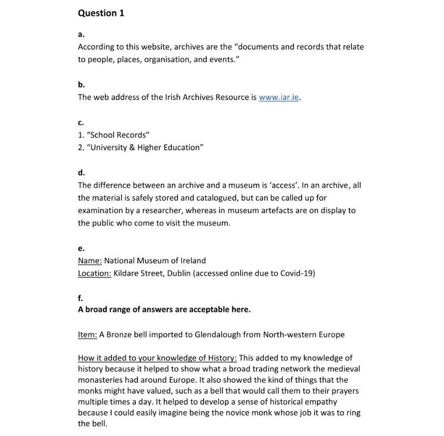 Marking Scheme Part 1