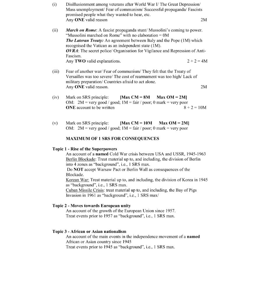 Marking Scheme Part 1