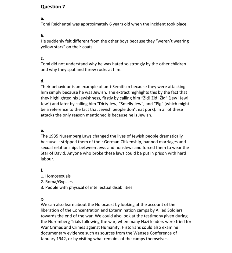 Marking Scheme Part 1