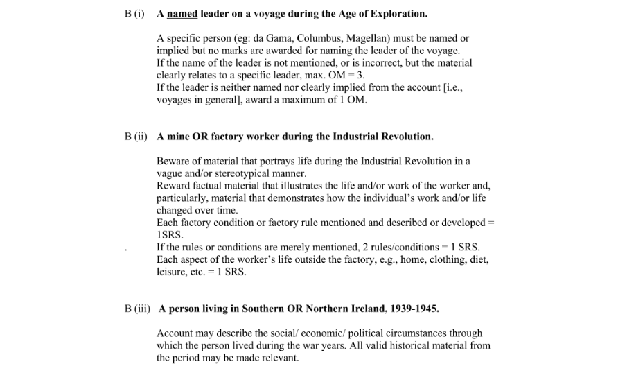 Marking Scheme Part 1