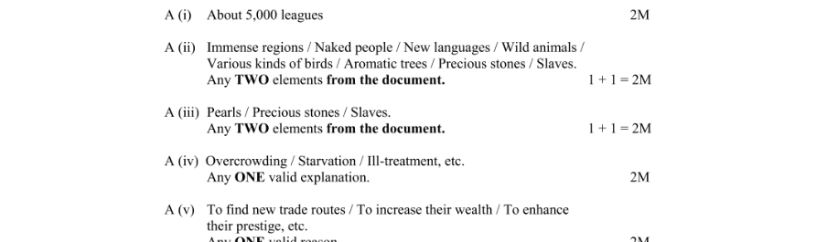 Marking Scheme Part 1