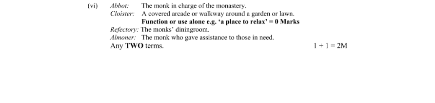 Marking Scheme Part 1