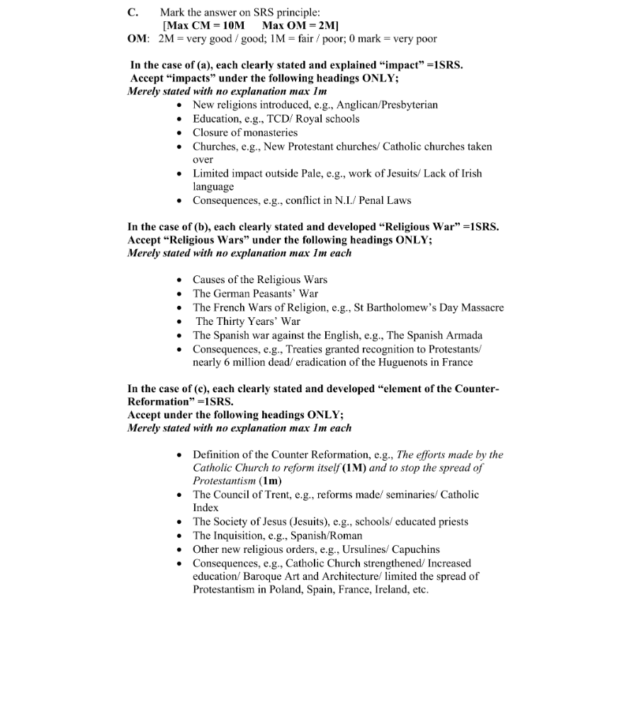Marking Scheme Part 1