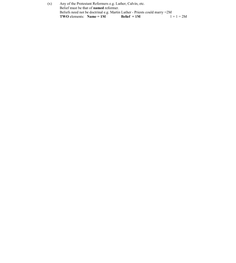 Marking Scheme Part 1