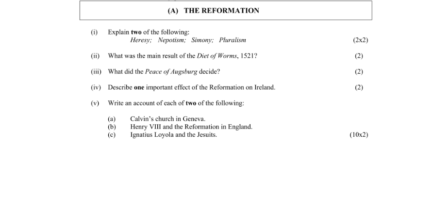Question 2009 - A Part 1