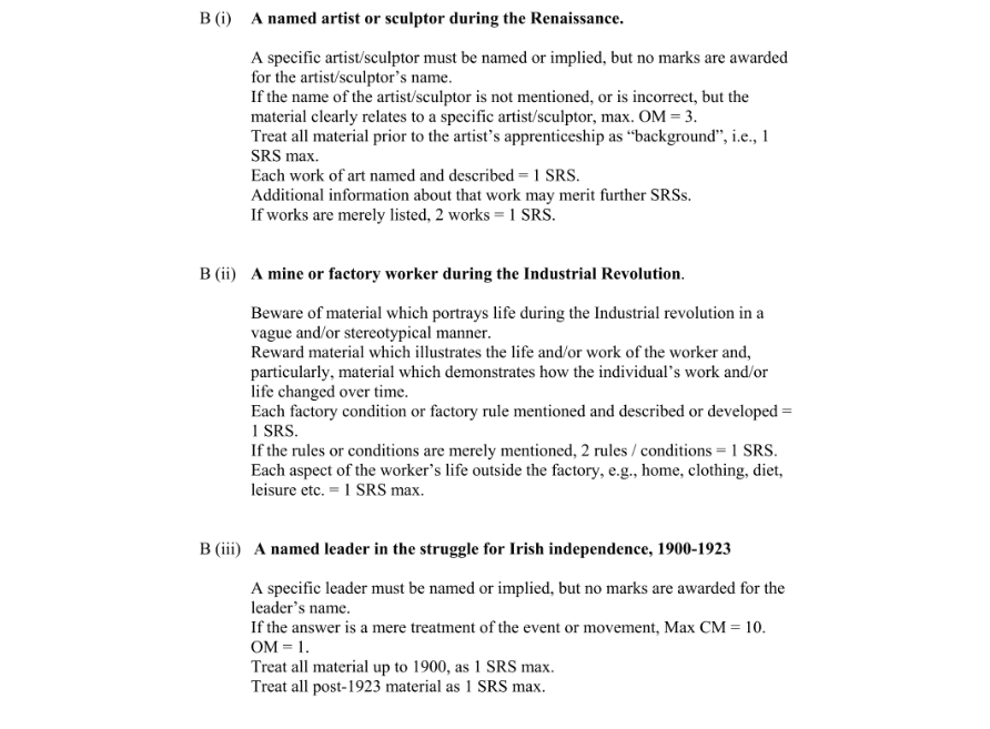 Marking Scheme Part 1