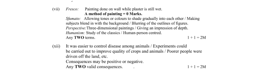 Marking Scheme Part 1