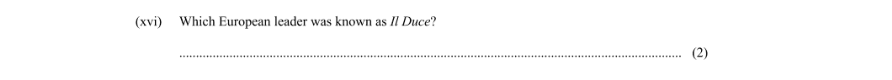 Question 2016 - xvi Part 1