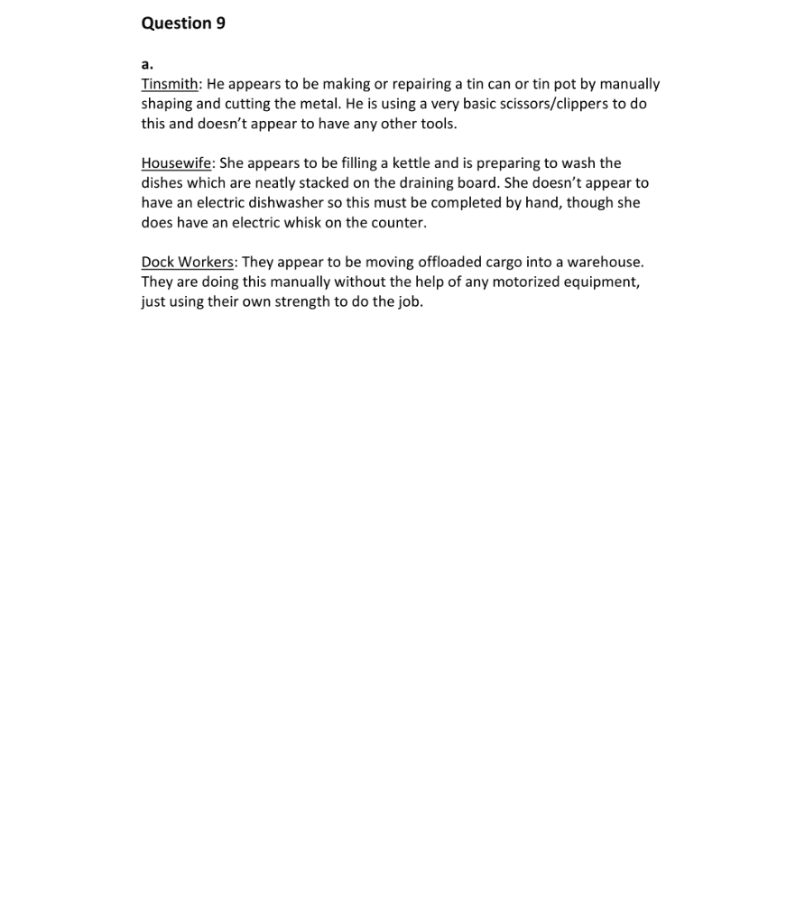 Marking Scheme Part 1