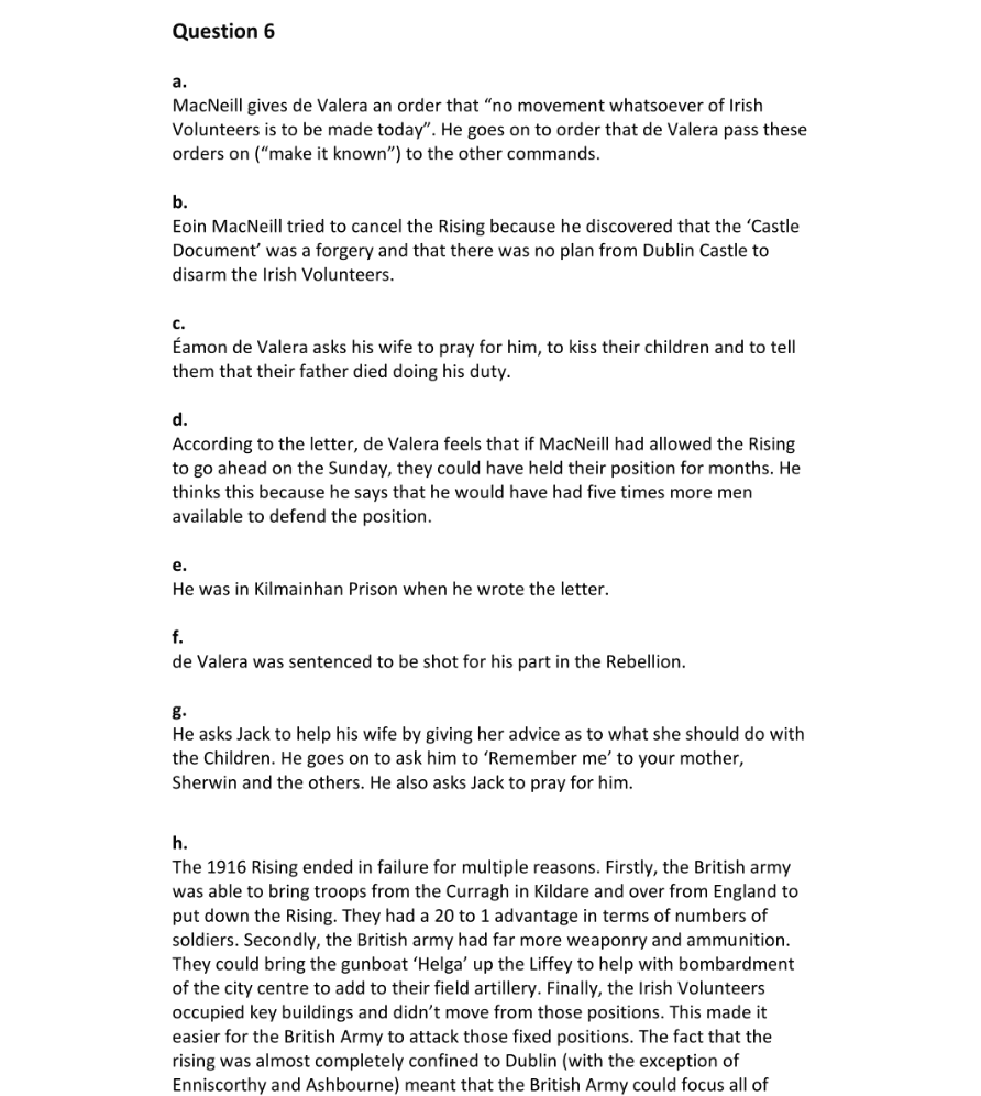 Marking Scheme Part 1