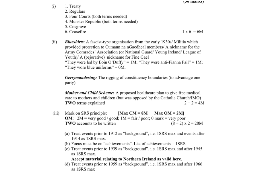 Marking Scheme Part 1