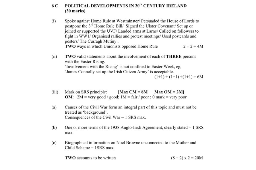 Marking Scheme Part 1