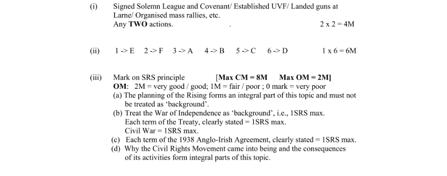 Marking Scheme Part 1