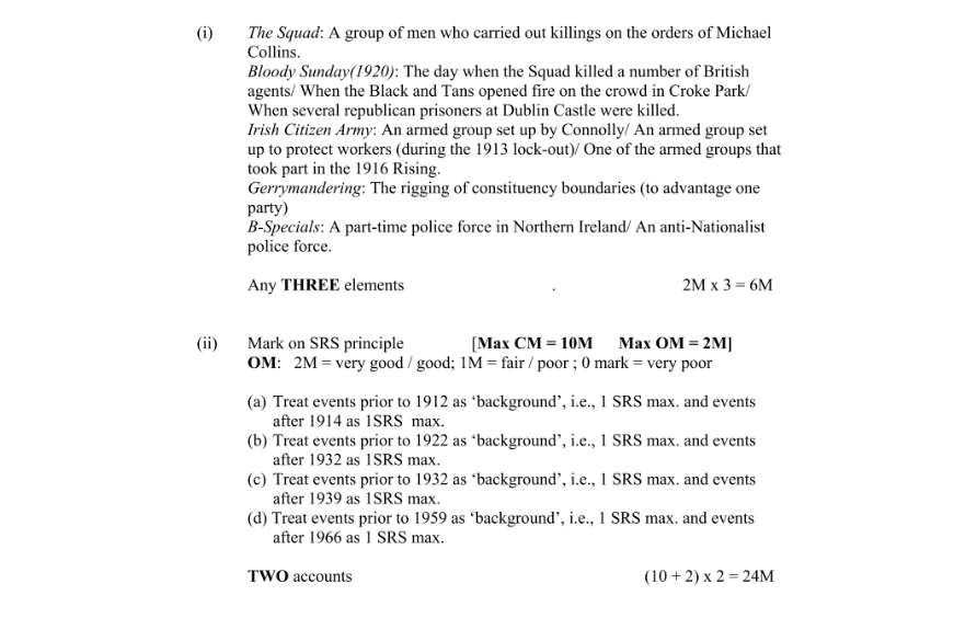 Marking Scheme Part 1