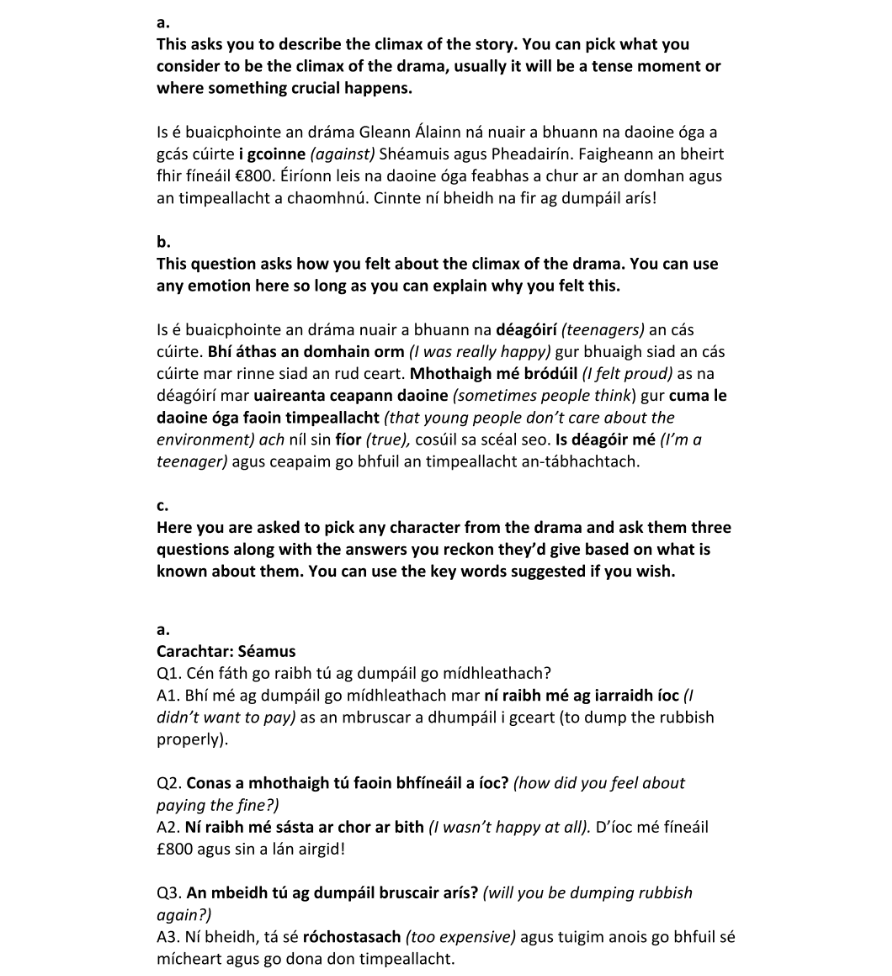 Marking Scheme Part 1