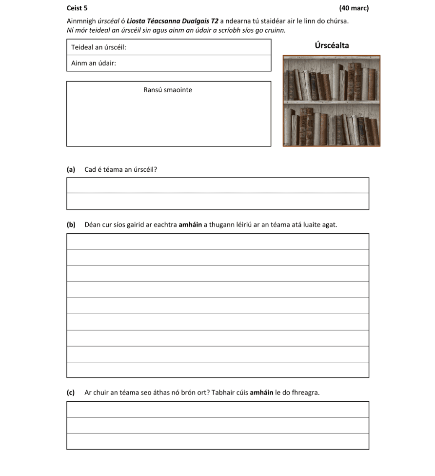 Question 2022 - 5 Part 1