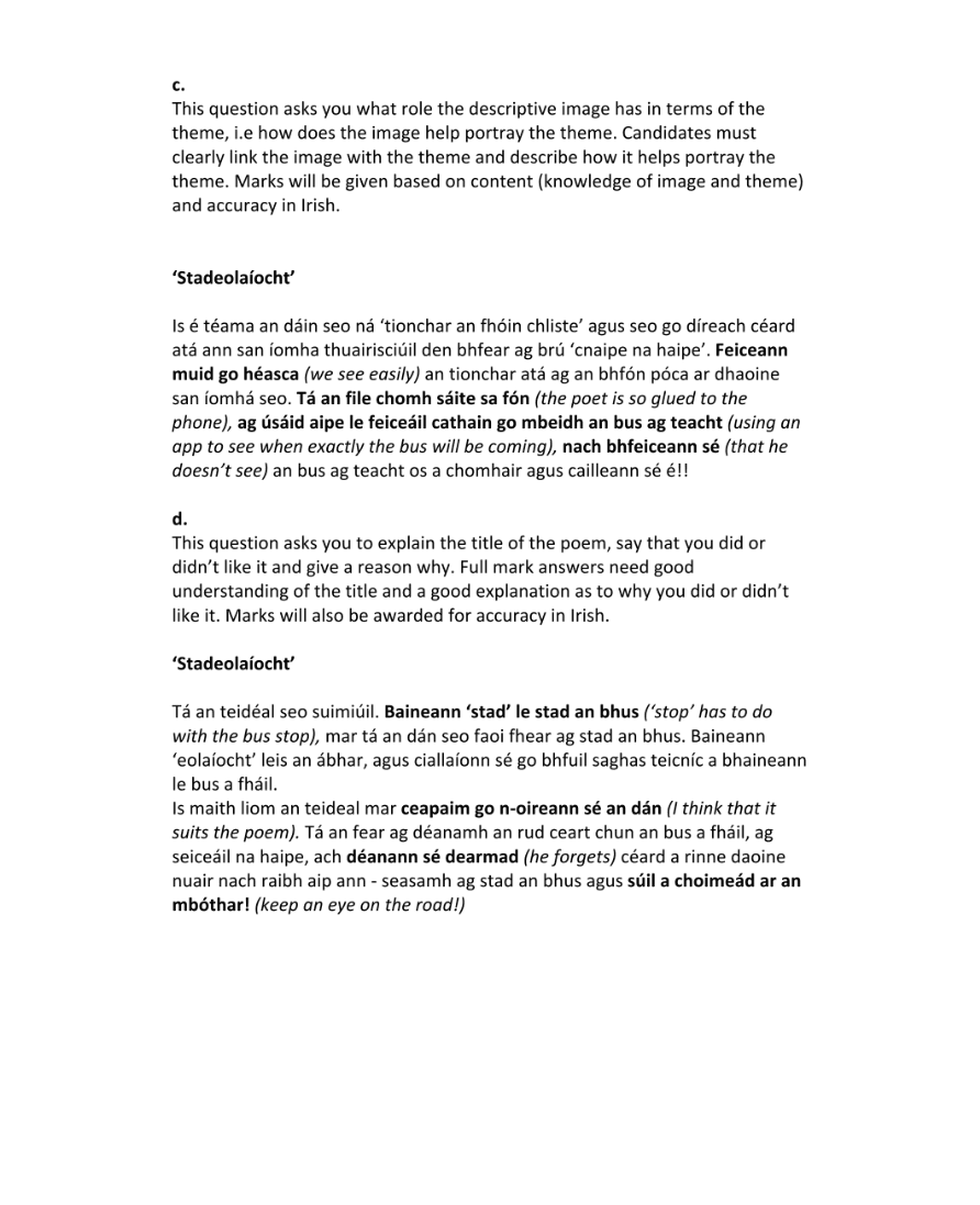 Marking Scheme Part 3